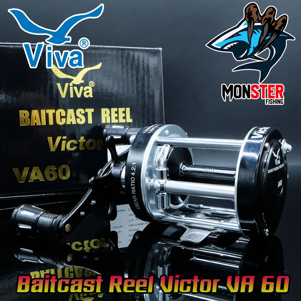 รอกตกปลา รอกเบท วีว่า VIVA BAITCAST REEL VA60 New VICTOR