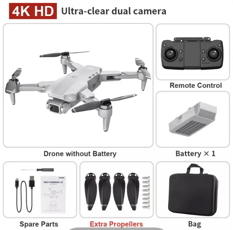 ภาพสินค้าL900 pro 5g กล้อง hd gps 4k drone 120 มุมกว้างกล้อง qpter มอเตอร์ brss time of flight professional drone จากร้าน anny@ky family  บน Lazada ภาพที่ 2