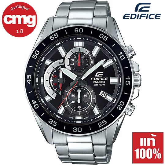 Casio Edifice นาฬิกาข้อมือผู้ชาย โครโนกราฟ เรซซิ่งสไตล์ สายสแตนเลส รุ่น EFV-550D ของแท้ ประกัน CMG