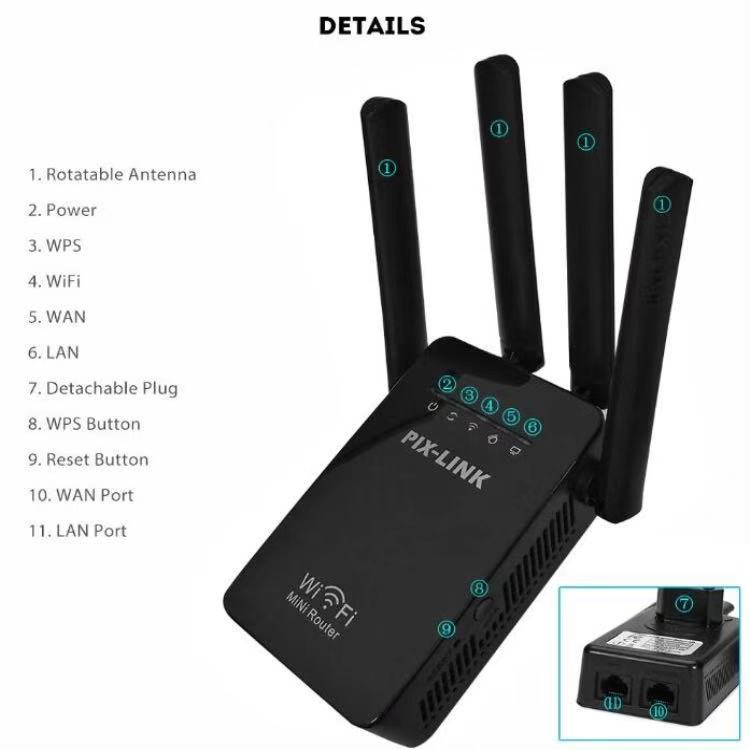 [ ลดเหลือ 279 บ. โค้ด 8DDC47TS ️] Wifi Repeater PIXLINK LV-WR09 300M ...