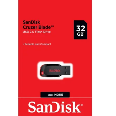 SanDisk CRUZER BLADE USB แฟลชไดร์ฟ 32GB USB2.0 (SDCZ50-032G-B35)