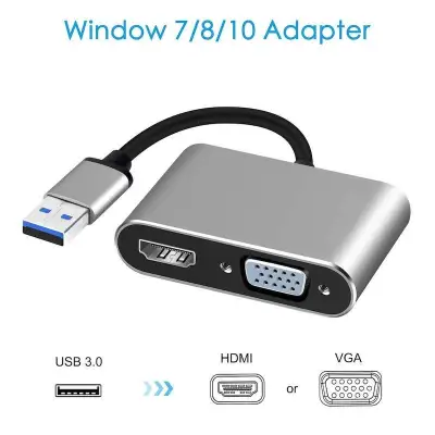 USB3.0 To HDMI/VGA Display Adapter Durable USB C To Type C 8 In 1 USB 3.0 HDMI RJ45 Adapter Micro SD TF Card Reader HUB