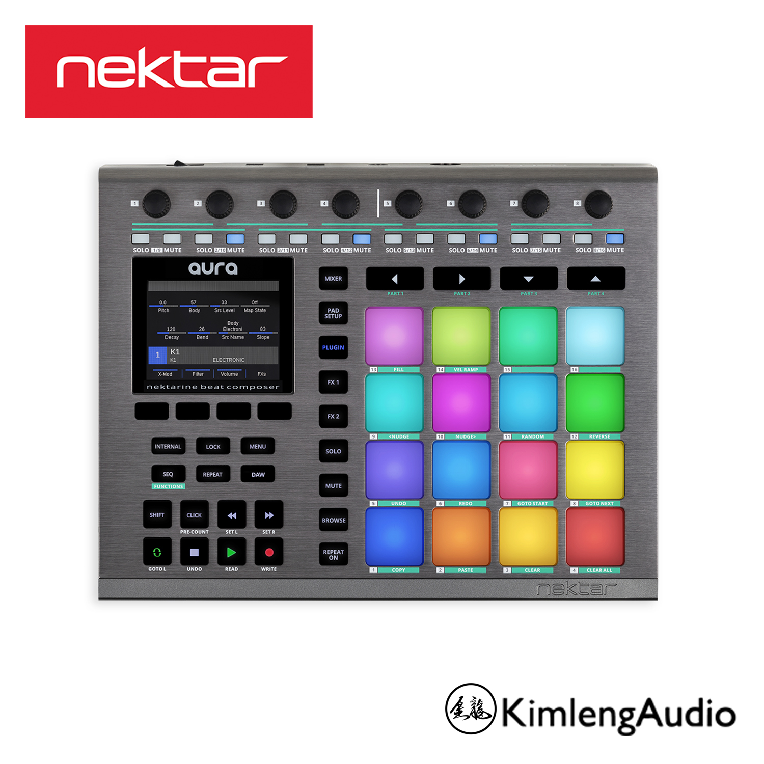 Nektar Aura Midi Controller มาพร้อม 16 pads ฟังชั่นมากมายพร้อมใช้งาน