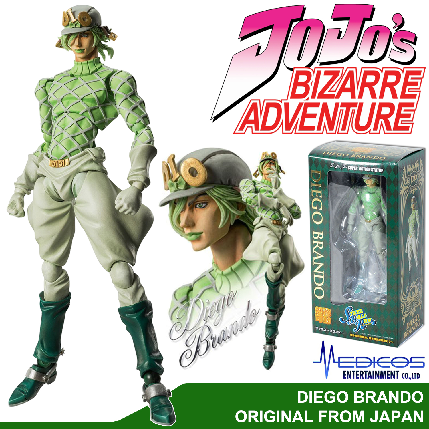 Jojo Adventure อะนิเมะกล่องของขวัญโน้ตบุ๊คโปสเตอร์โปสการ์ดสติกเกอร์แถบ