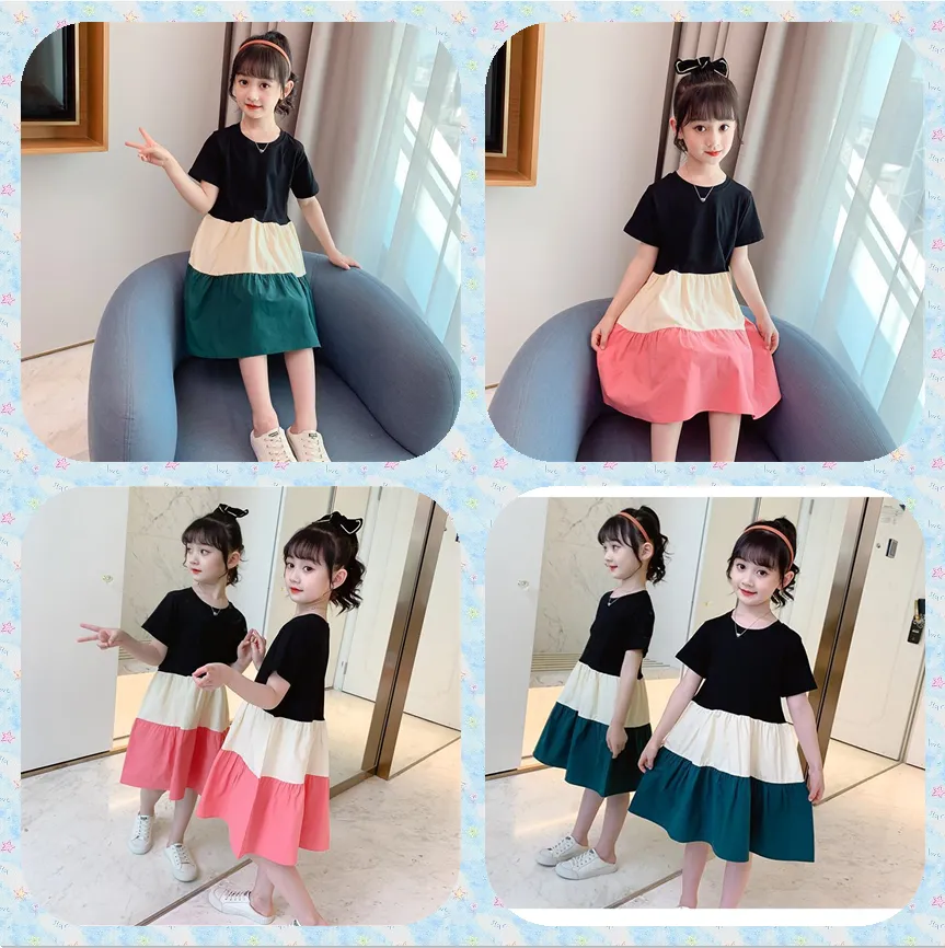 Best seller กระโปรงเจ้าหญิงสาวน้อยชุดเดรสฤดูร้อนสีเขียวและสีชมพู เสื้อผ้าเด็ก เสื้อผ้าเด็กผู้ชาย เสื้อผ้าเด็กผู้หญิง ของใช้เด็กอ่อน ของใช้เด็กแรกเกิด เสื้อผ้าเด็กผ้านิ่มเด้ง