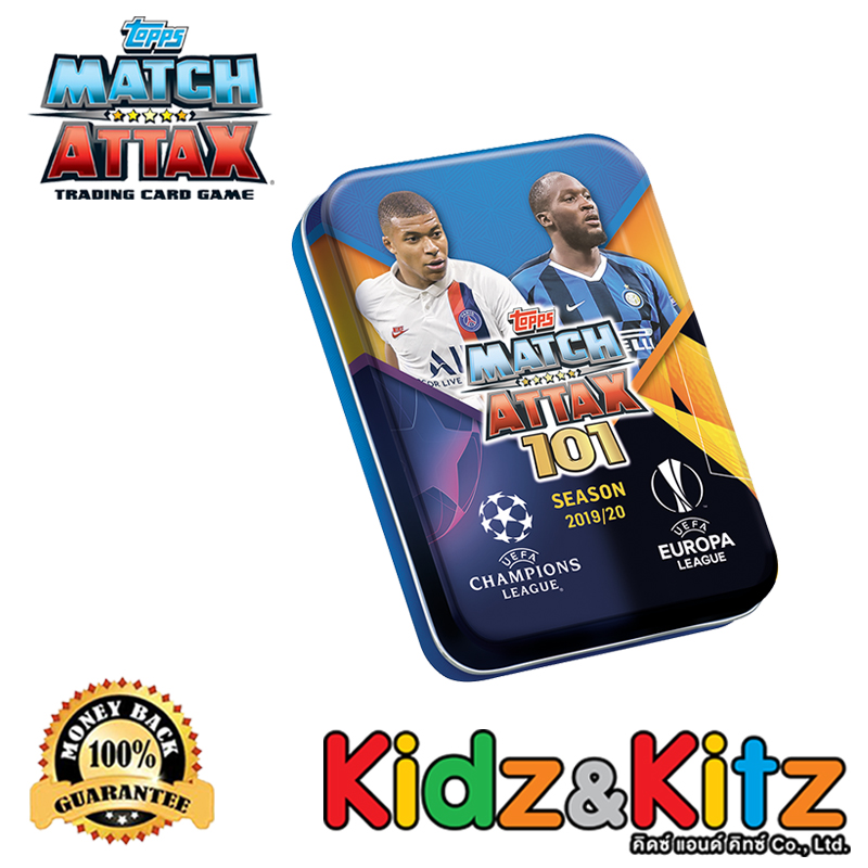 Match Attax 101 Mini Tin 2019/20 (Kylian Mbappe) / การ์ดฟุตบอลแมตช์แอทแทค 101 กล่องเหล็กมินิทิน (ลาย เอ็มบัปเป้)