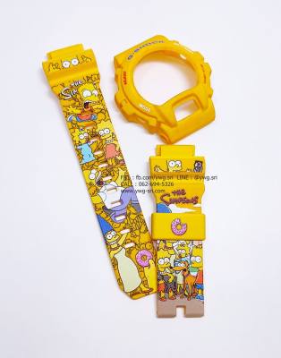 กรอบสาย G-SHOCK แท้? สีเหลืองด้าน สกรีนลาย The Simpson ใส่ได้รับรุ่น GD-X6900