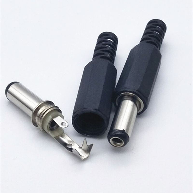 Cái/bộ 10 Chân Kết Nối Nguồn DC Bộ Chuyển Đổi Phích Cắm Giắc Cắm Đực Cái, Đầu Nối Gắn Bảng PCB 2/3 Chân 5.5X2.1Mm
