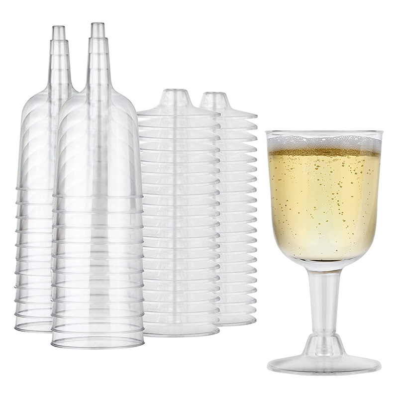 Clear Plastic Wine Glass Recyclable Shatterproof Wine Goblet