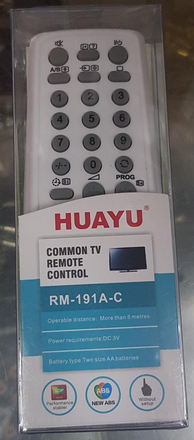 รีโมททีวี SONY จอแก้ว จอแบน รวมรุ่น Huayu RM-191A-C รีโมท โซนี่