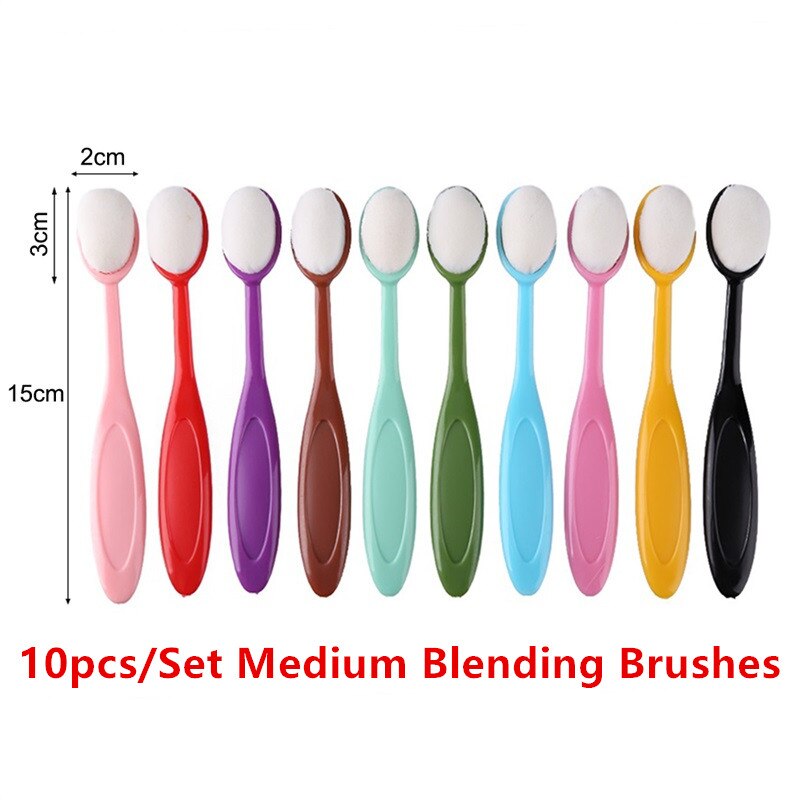 Soft Bristle Mixed Colors Blending Brushes Strong Handles and