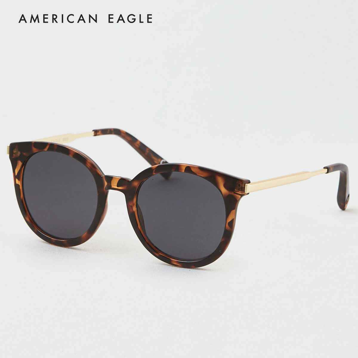 American Eagle Tortoise Round Sunglasses แว่นตา ผู้หญิง แฟชั่น(048-8605-251)