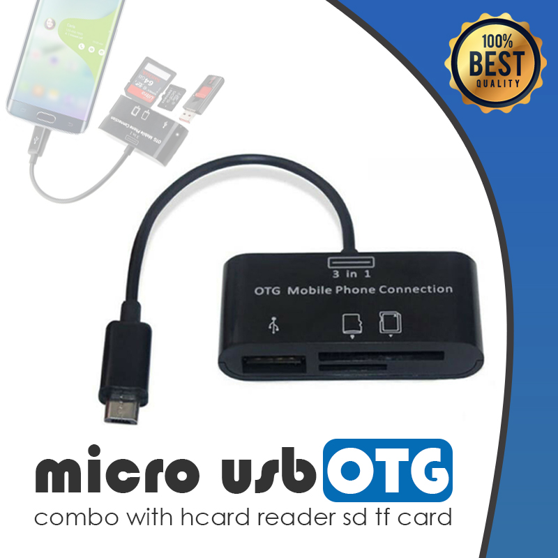 RNG-สาย แปลง micro usb OTG with hcard reader sd tf card