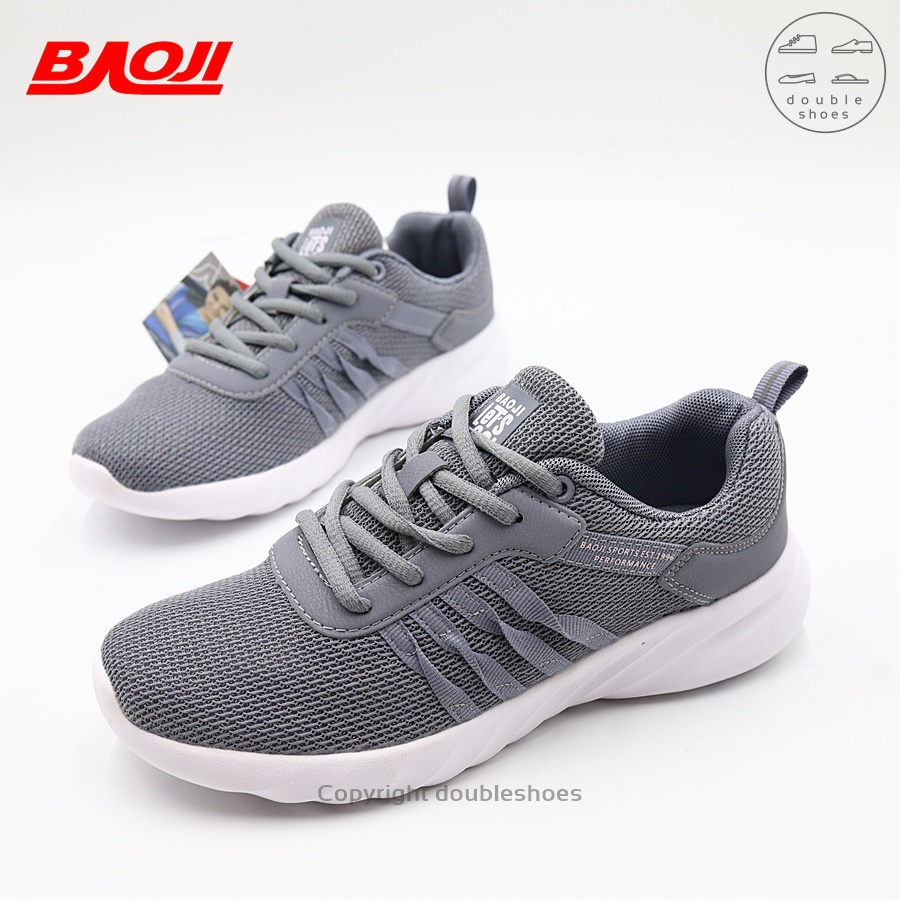 BAOJI ของแท้ 100% รองเท้าผ้าใบผู้หญิง รองเท้าวิ่ง รองเท้าออกกำลังกาย  รุ่น BJW608 (ชมพู / เทา/ ขาว) ไซส์ 37-41