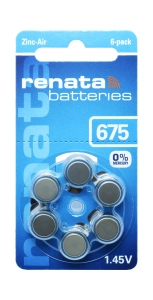ภาพหน้าปกสินค้าถ่านสำหรับเครื่องช่วยฟัง ถ่านหูฟัง Renata ZA675 (PR44) ZINC-AIR (Made in Germany) Hearing Aid Batteries ของเเท้และใหม่ ที่เกี่ยวข้อง