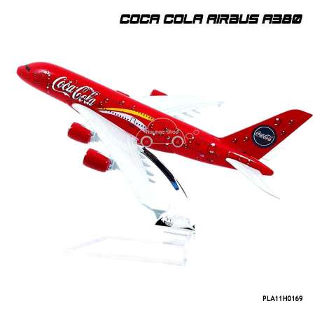 Naynaeshop โมเดลเครื่องบิน COCA COLA AIRBUS A380 (16 cm)