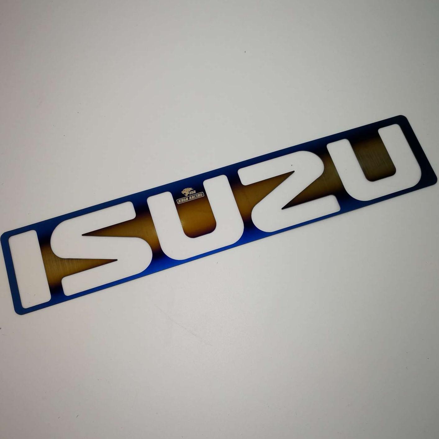 ที่ครอบ โลโก้isuzu สีไทเทเนี่ยม หุ้มโลโก้สีไทเท สำหรับรถ ISUZU ALL NEW