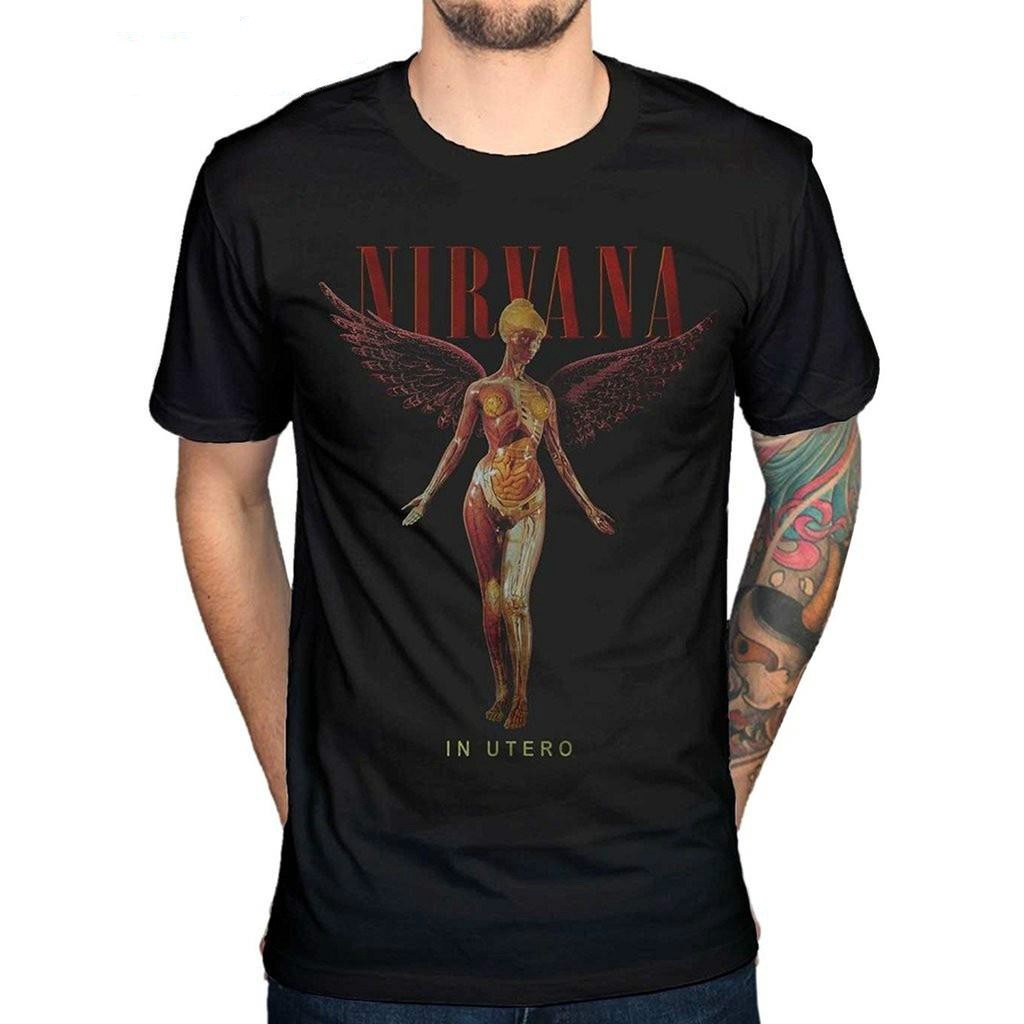 Men'S Nirvana In Utero TShirt Rock Band Lazada.co.th