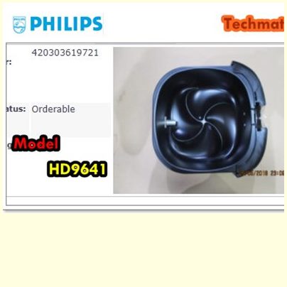 อะไหล่ของแท้/หม้อทอดฟิลลิปส์สีดำ/Philips/420303619721/HD9641