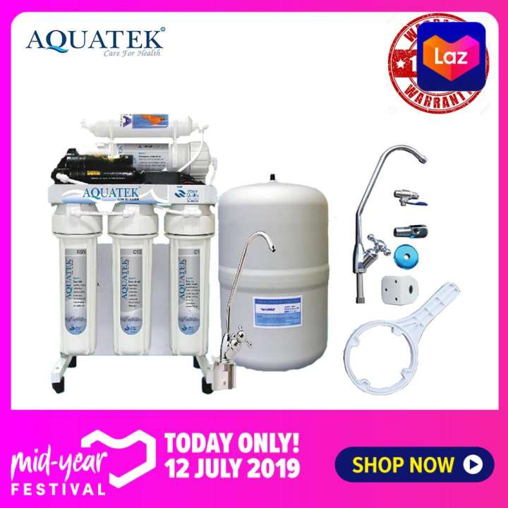 Aquatek USA เครื่องกรองน้ำ 5 ขั้นตอน ระบบ RO 50 GPD (รับประกัน 1 ปี)