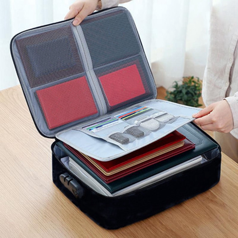 [COD][จัดส่งฟรี]Document Storage Bag, with Code Lock, Storage ...