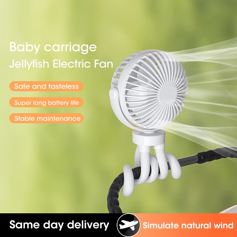 Xiaomi Digital 2022 New Baby Stroller Winding Fan Portable Hand Fan Usb ...