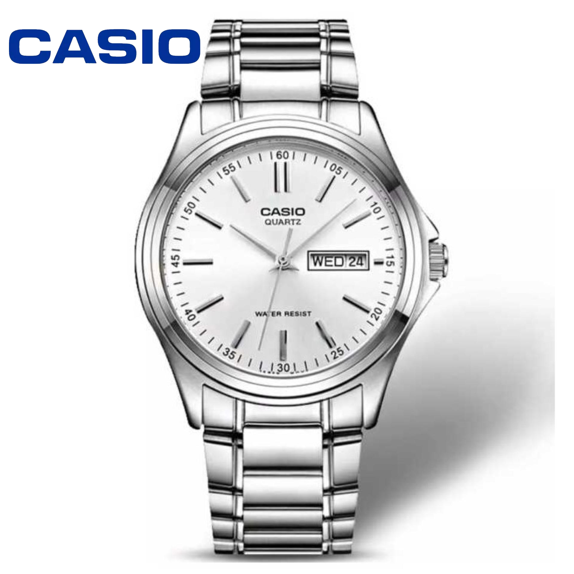 Casio Stancdard รุ่น MTP-1239D-7ADF นาฬิกาผู้ชายสายแสตนเลส หน้าปัดสีเงิน มั่นใจ ของแท้100% รับประกันศูนย์ 1 ปี