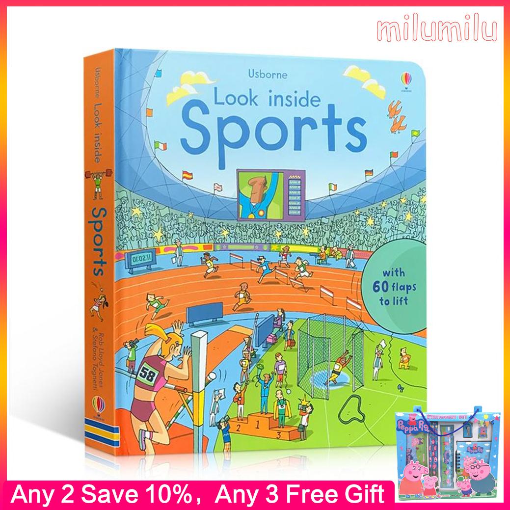 Usborne 3D หนังสือภาษาอังกฤษดูกีฬาหนังสือนิทานเด็กของเล่นเพื่อการศึกษา