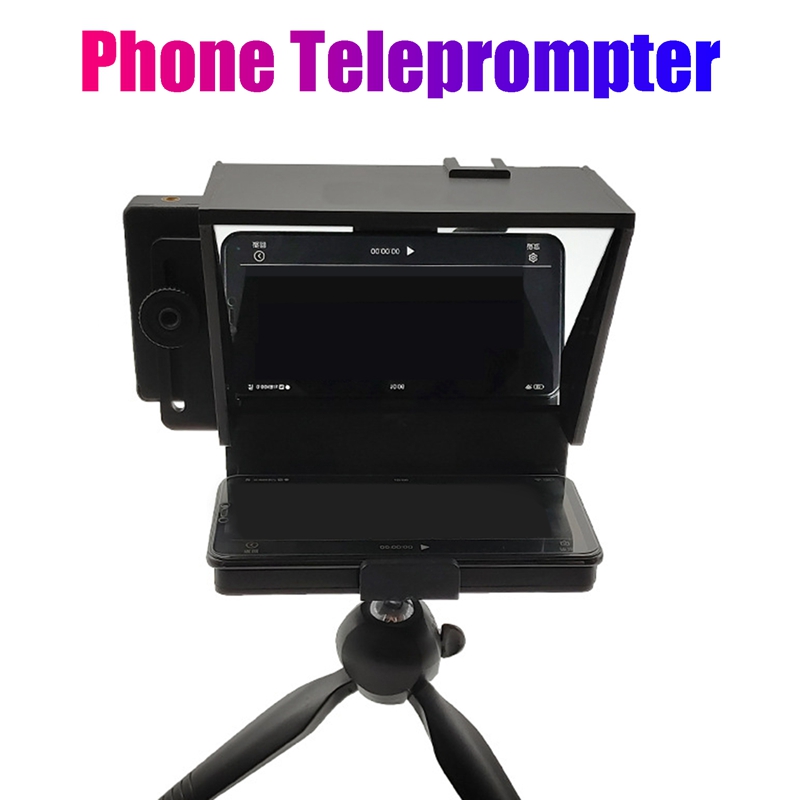 Portable Teleprompter Kit Inscriber Phone Recording Mobile Teleprompter with Remote Control for Phone