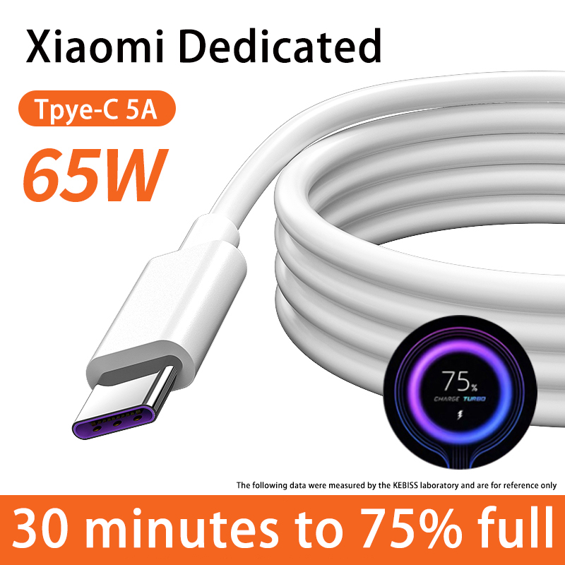 Xiaomi Original Turbo Charger Cable 33w Fast Charging 6A For Mi 10T 10