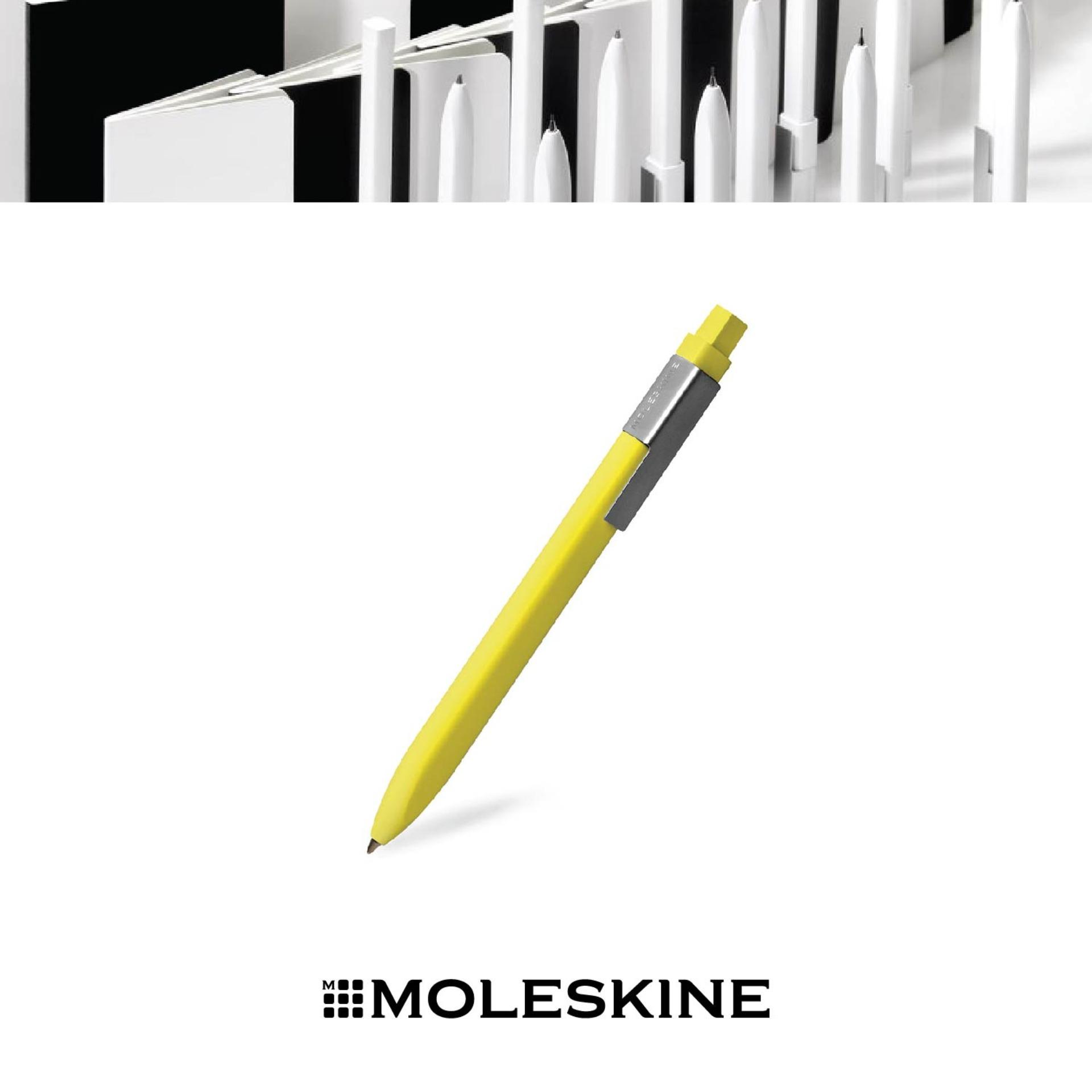 Moleskine ปากกาลูกลื่นแบบกดไส้สีดำ ขนาด 1.0 รุ่น EW41BM610 (สีเหลือง เฮย์)