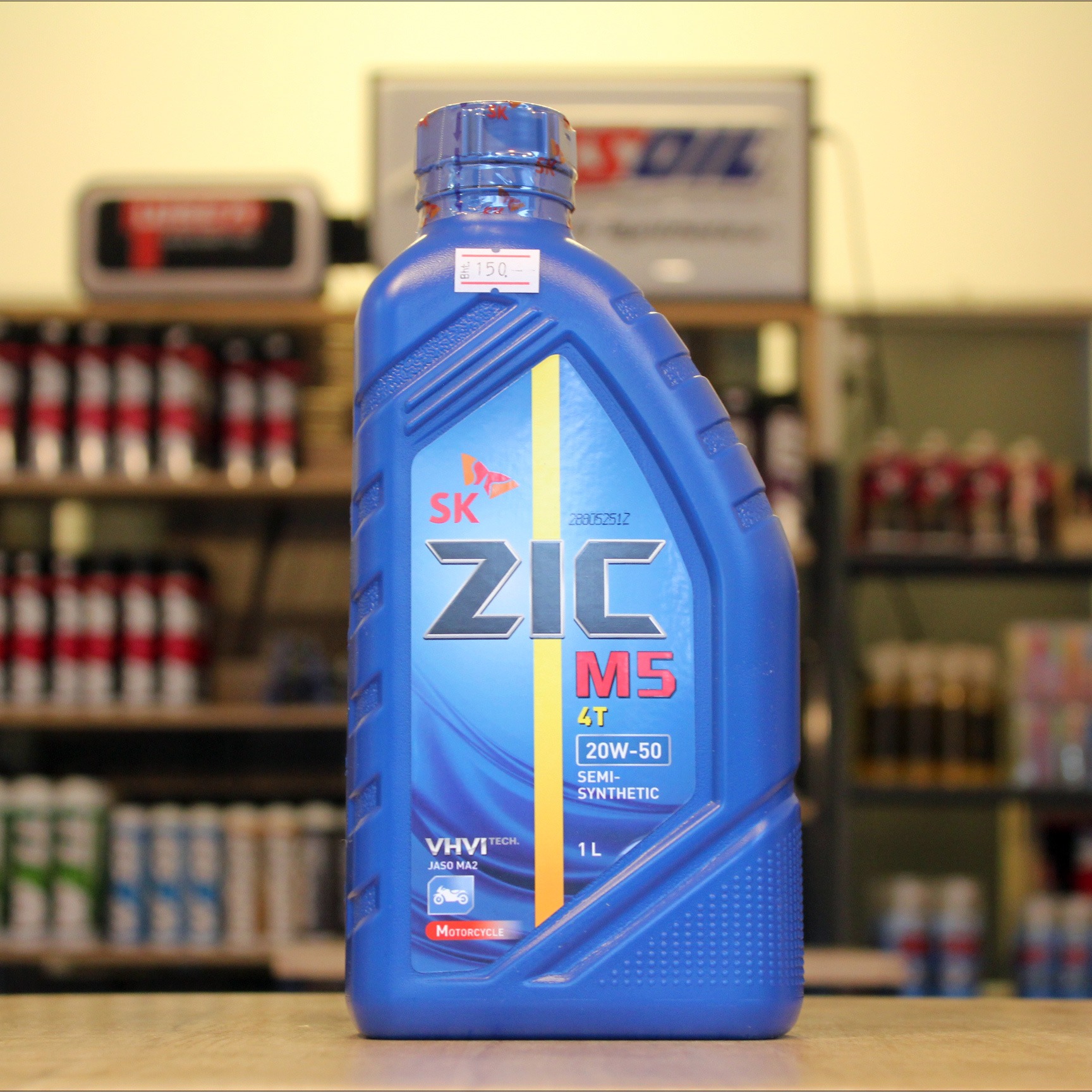 น้ำมันเครื่อง ZIC M5 20W50 กึ่งสังเคราะห์ ขนาด 1 ลิตร จำนวน 1 ขวด ...
