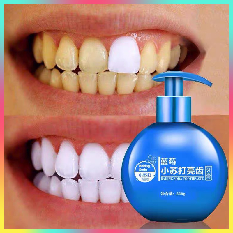(สีฟ้า) ยาสีฟันเบคกิ้งโซดา ยาสีฟันฟันขาว ขจัดคราบเหลือง ยาสีฟันสมุนไพร น้ำยาฟอกฟันขาว ยาสีฟันโซดา ฟันขาว ช่องปากสดชื่น Magical Soda Whitening Toothpaste Teeth Whitening Cleaning Hygiene Oral Care Fight Bleeding Gums Toothpaste