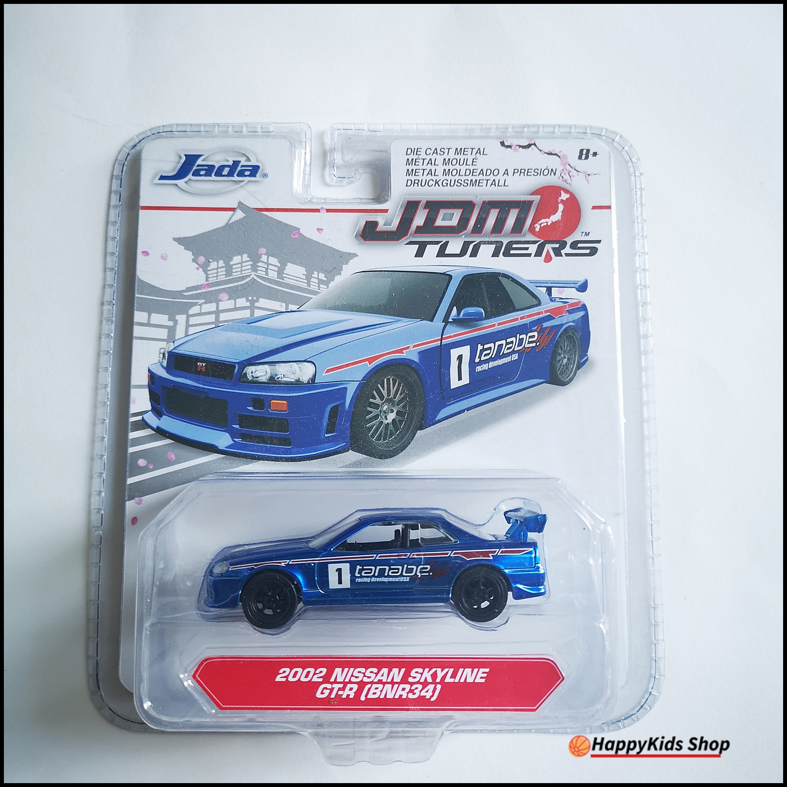 รถโมเดล รถเหล็ก Jada 2002 Nissan Skyline GTR (BNR34) JDM Die Cast Metal 1/64 ล้อยาง
