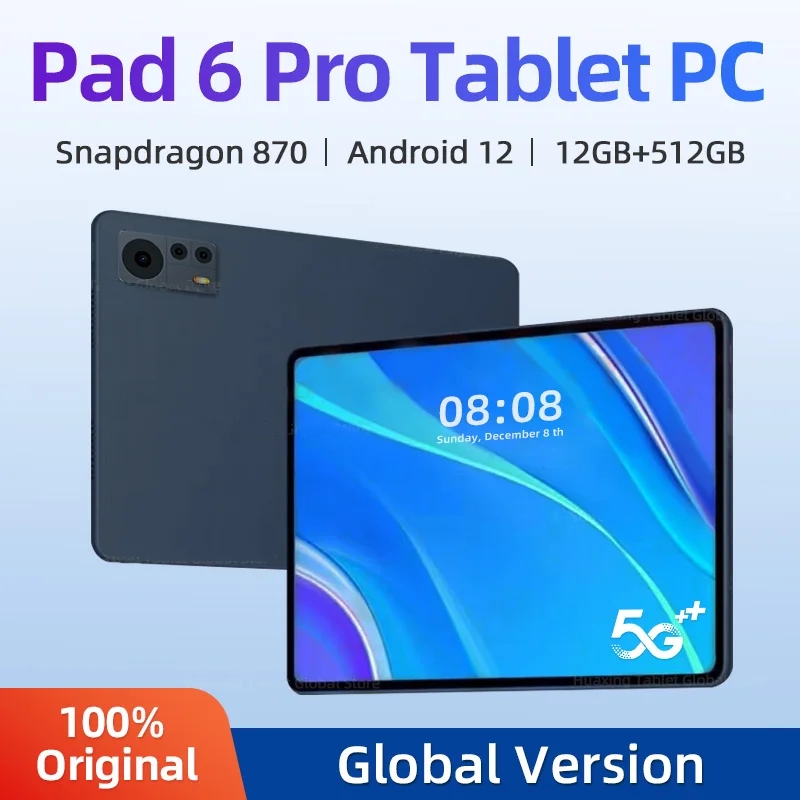 Original Global Version Pad 6 Pro Android 12 Snapdragon 870 แท็บเล็ต ...