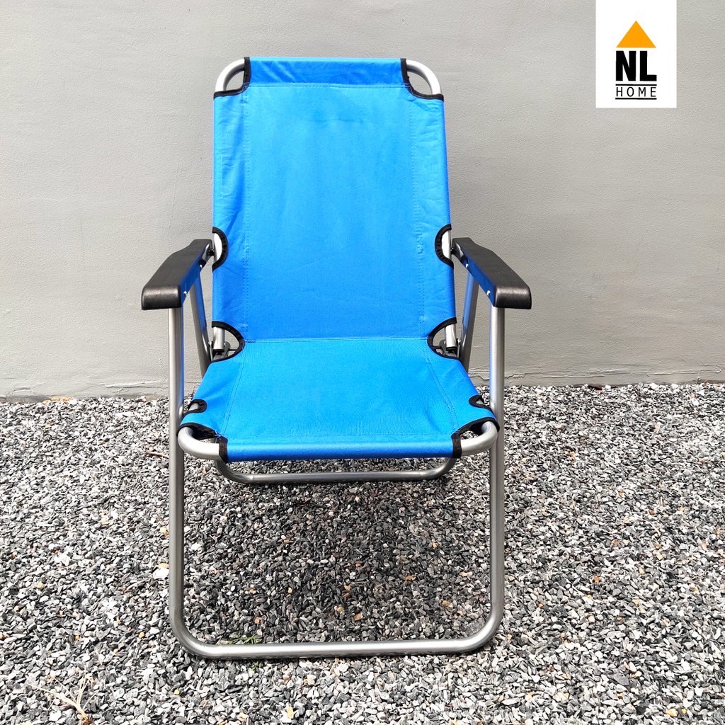 เก้าอี้ผ้าใบแบบพับได้ สำหรับเที่ยวทะเล ชายหาด แคมป์ปิ้ง หรือสนาม รับ