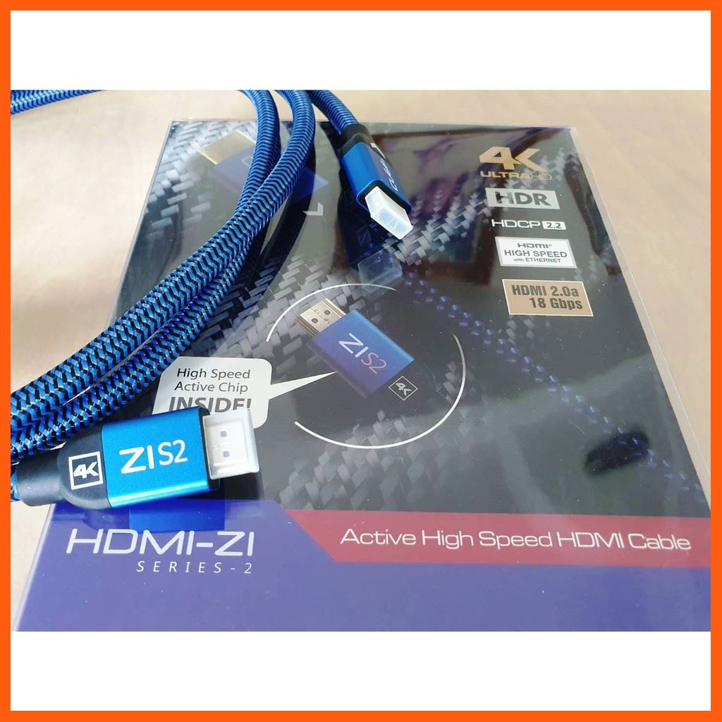SALE Clef HDMI-Z1 Series2 V2.0a 4k HDR HDCP2.2 มี High speed Active chip ยาว 2 เมตร เสียงและภาพดีขึ้นอีกจากรุ่นเดิม สื่อบันเทิงภายในบ้าน โปรเจคเตอร์ และอุปกรณ์เสริม