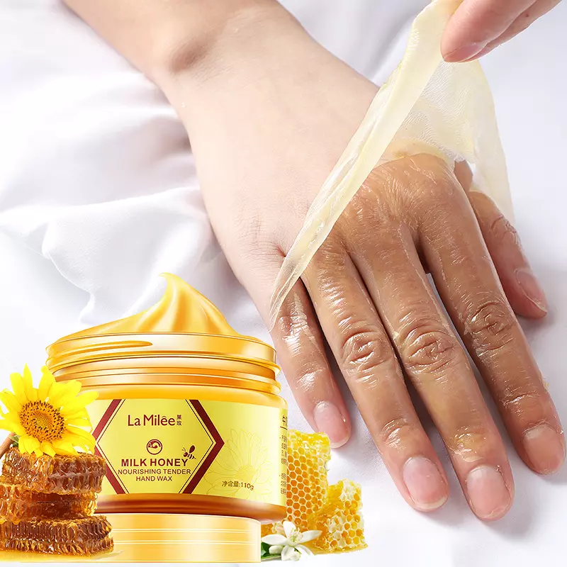 LAMILEE Milk Honey Hand Mask Hand Wax Moisturizing Whitening Skin Care Exfoliating Calluses Hand Film Hands Care Cream 110g