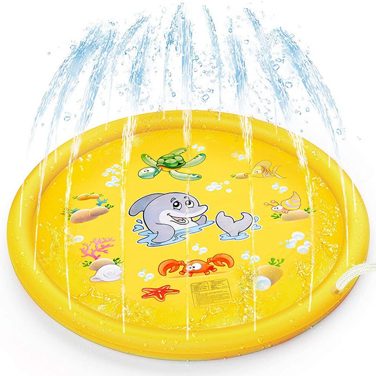 พร้อมส่ง ไม่ต้องรอสระน้ำพุเด็ก Outdoor Sprinklers Pad for Kids, Water Splash Play Mat