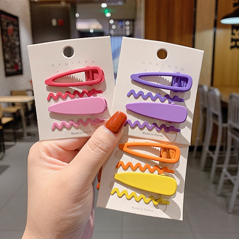 4 Cái/bộ Kẹp Tóc Sáng Màu Trơn