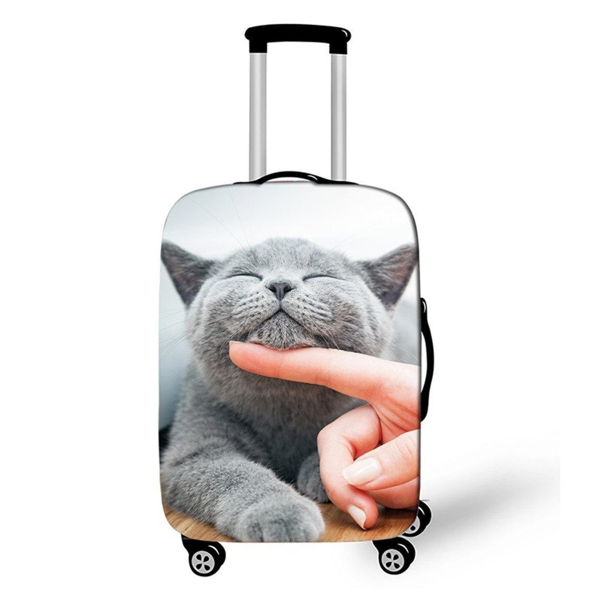 OCTTO[แมวเกาคาง]ผ้าคลุมกระเป๋าเดินทาง ผ้ายืดคลุมกระเป๋าเดินทาง ผ้าสเปนเด็ก ผ้าคลุมกระเป๋าเดินทางล้อลาก Luggage Cover