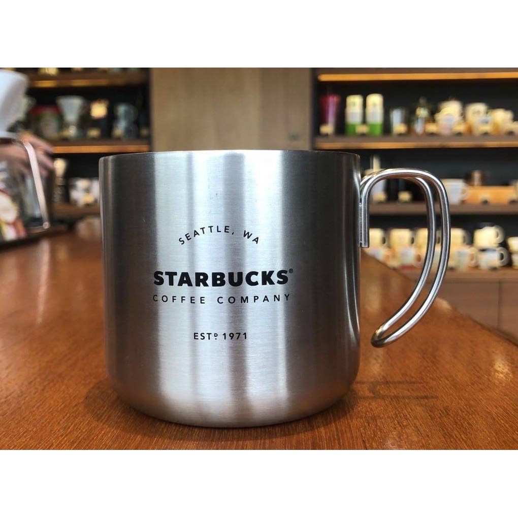 แก้วมัคสแตนเลส แก้วมัคสตาบัค เฮอริเทจโลโก้ แก้วแคมป์ปิ้ง Starbucks® Stainless Camping Mug Heritage Logo 12oz