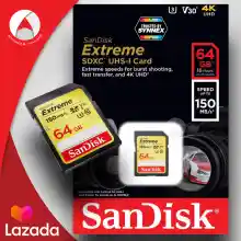 ภาพขนาดย่อของภาพหน้าปกสินค้าSanDisk Extreme SD Card SDHC / SDXC 32GB , 64GB , 128GB , 256GB (SDSDXVT) เมมโมรี่การ์ด SDCARD แซนดิส ประกัน Lifetime Synnex จากร้าน Actioncam Thailand บน Lazada ภาพที่ 5