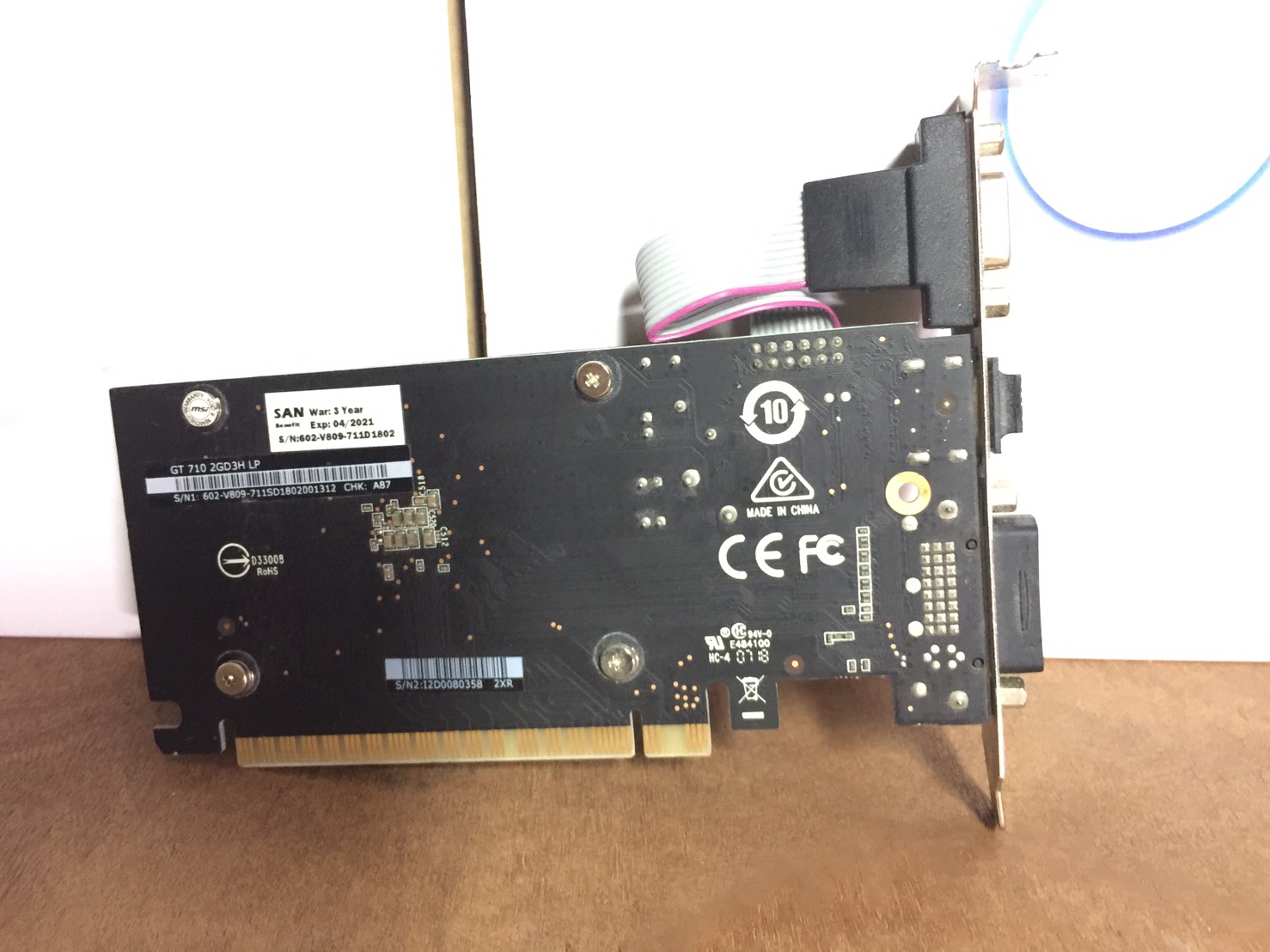 การ์ดจอ MSI Nvidia GeForce GT710 2GB DDR3 สวยๆ ลดราคาพิเศษ (ส่ง