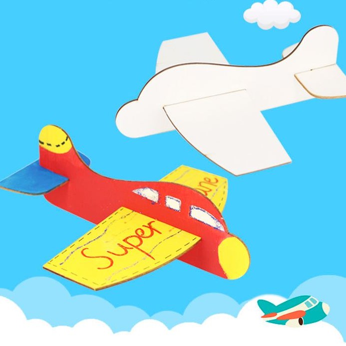 【เก็บเงินปลายทาง】 DIY เครื่องบินไม้ ขนาด 19x20cm.