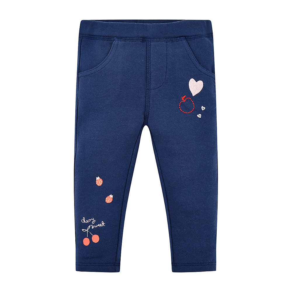 กางเกงเจกกิ้งเด็กผู้หญิง Mothercare navy cherry jeggings SB529