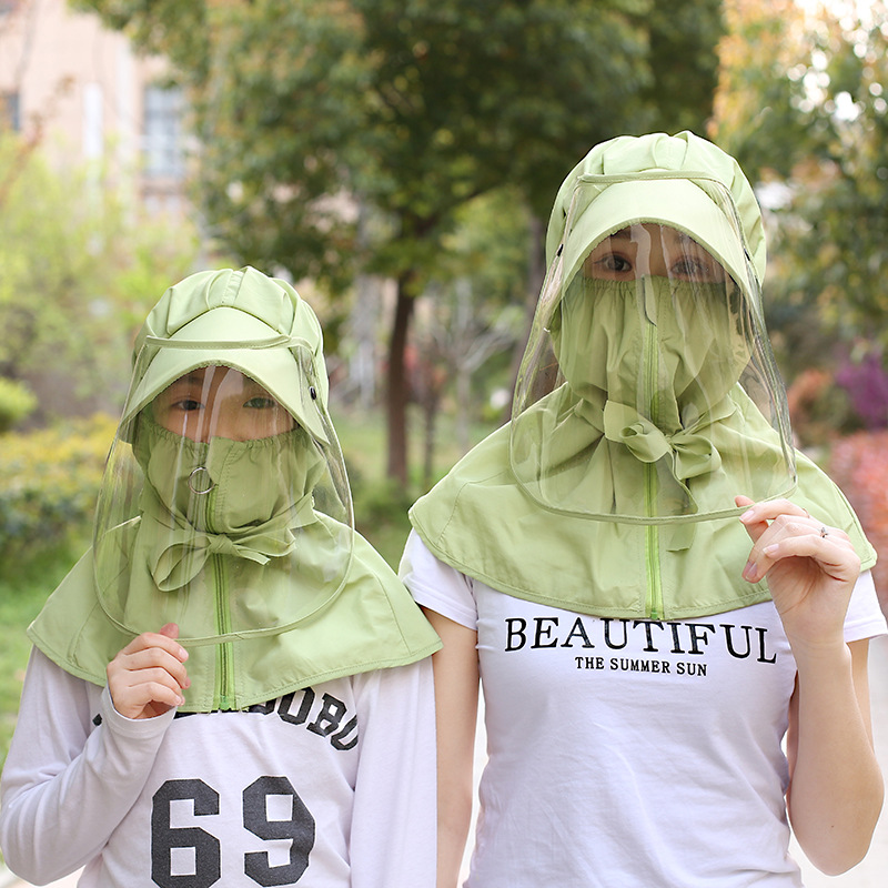 Women's Sun Hat Bucket Hat with Detachable Face Shield Full face