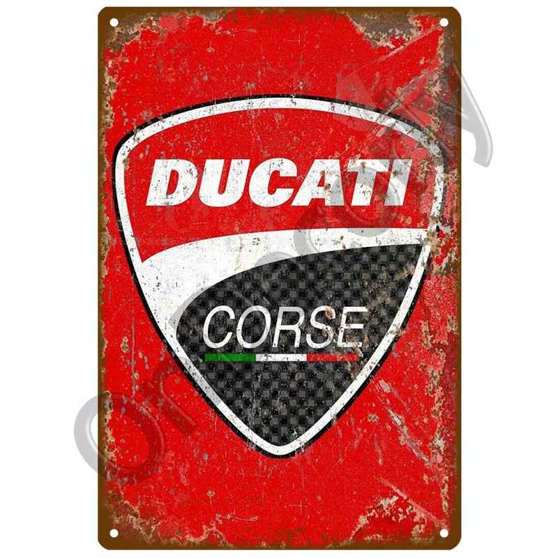 Ducati Garage Metal Sign Poster Vintage Retro Tin Sign Plaque Metal ...