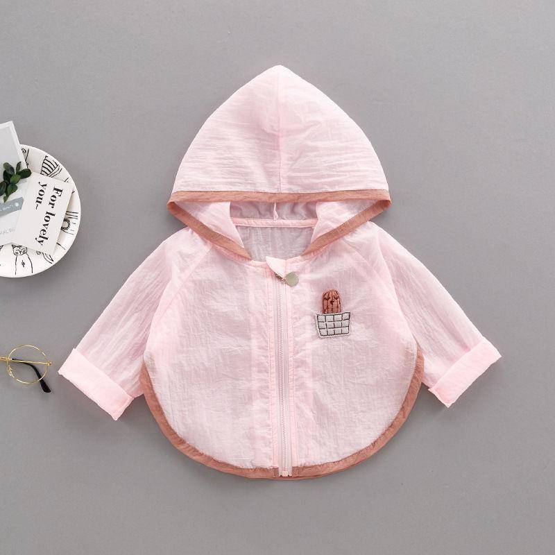 New 2019 Children's Hooded Sun Protection Clothes Baby Boys Girls  Unisex Thin Coat Cartoon Kids Beach Sun Jacket Outwear