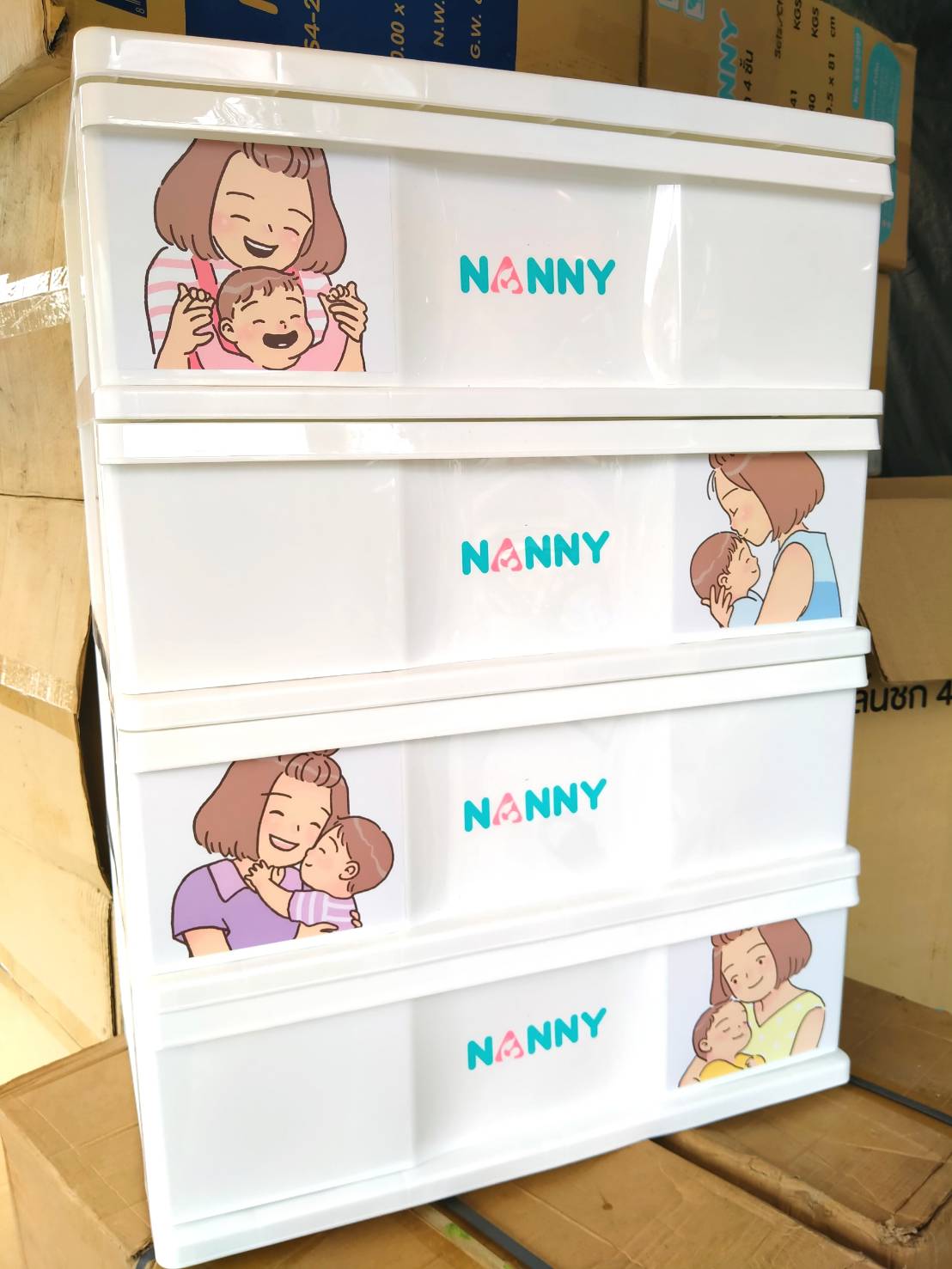 NANNY แนนนี่ ลิ้นชักเก็บของแนนนี่4ชั้นลาย Munin ลายใหม่น่ารักสุดๆๆ